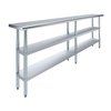 Amgood 14x96 Prep Table with Stainless Steel Top and 2 Shelves AMG WT-1496-2SH
